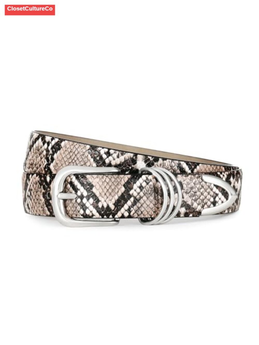Snakeskin Belt Women Fashion Waist Belt for Jeans & Casual Outfits
